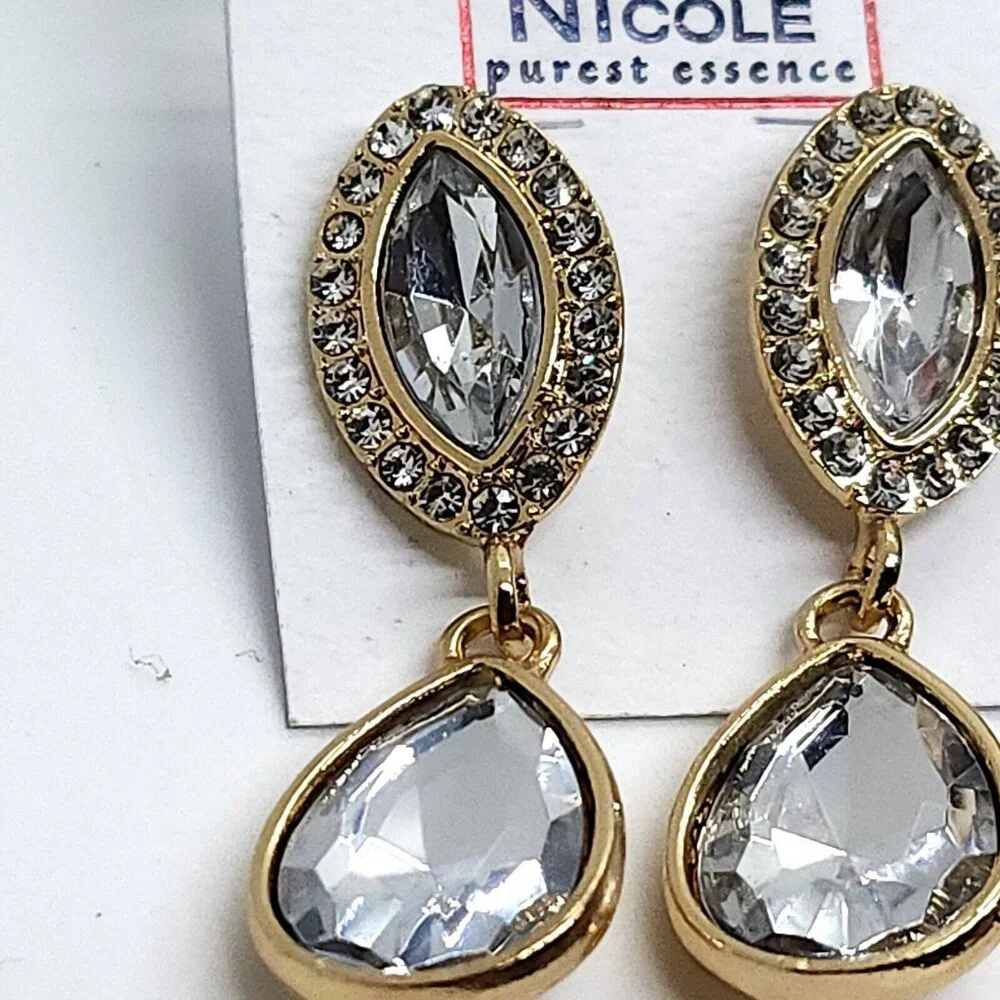 Beautiful Nicole‎ Purest Essence Rhinestone Drop Earrings
